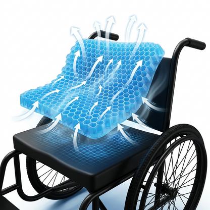 GridRelief™ Honeycomb 100% Gel Wheelchair Cushion