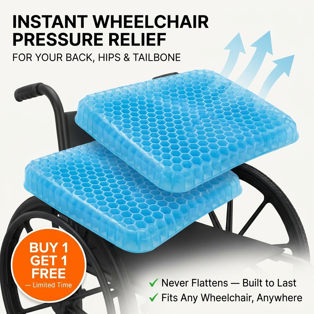 GridRelief™ Honeycomb 100% Gel Wheelchair Cushion