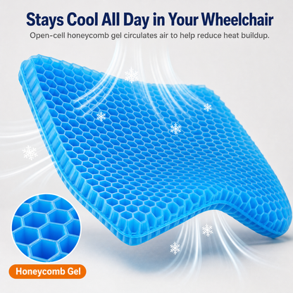 GridRelief™ Honeycomb 100% Gel Wheelchair Cushion